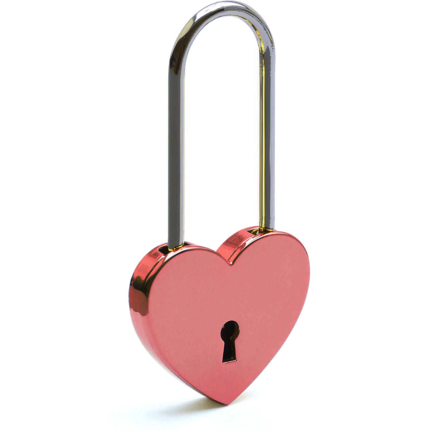 Herzschloss lang in verschiedenen Farben mit Gravur